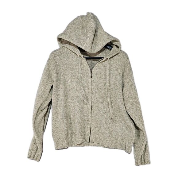 Columbia Sweater Womens Knit Full-Zip M Beige Warm Casual Vintage - Picture 4 of 9